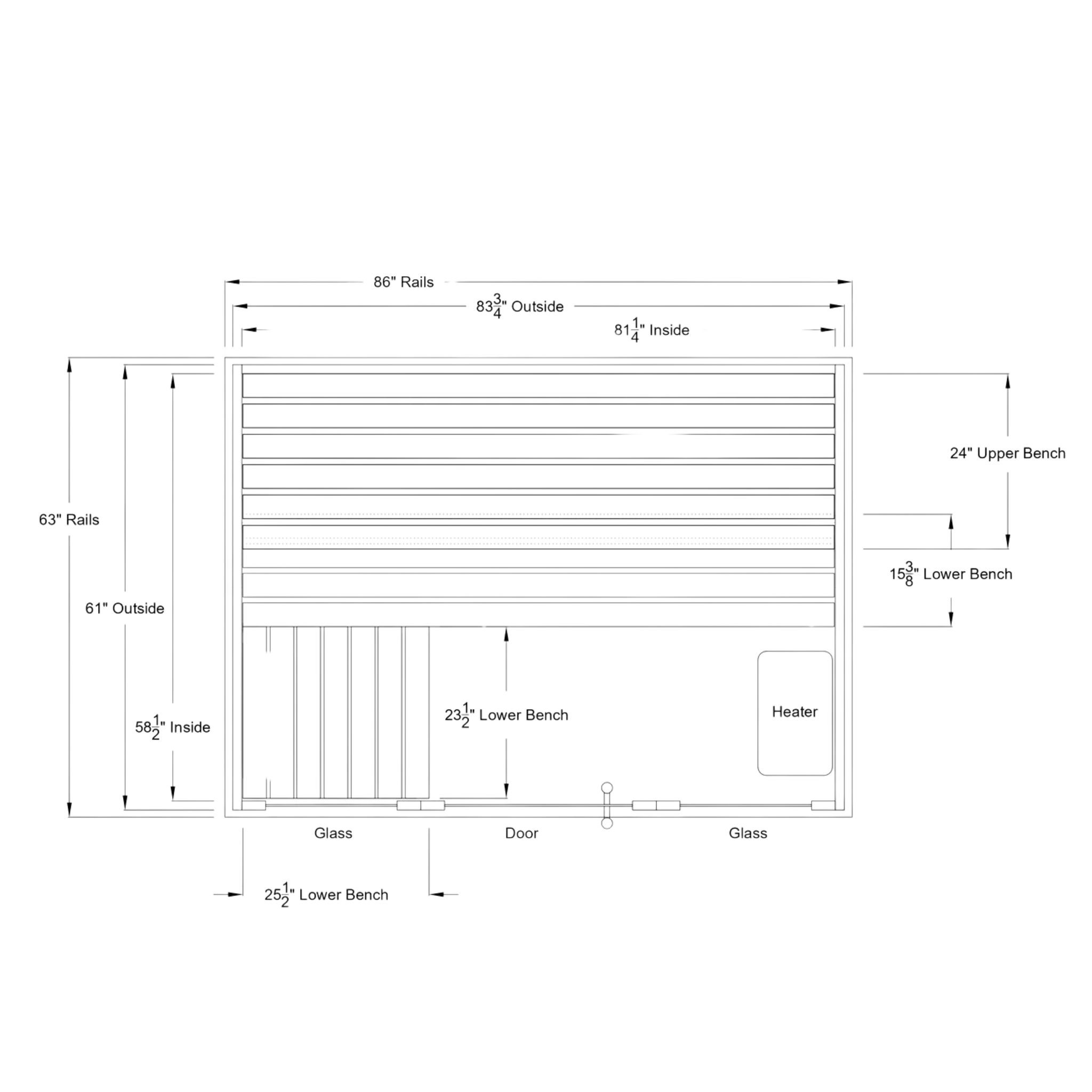 AH Classic 6-Person Hybrid Sauna