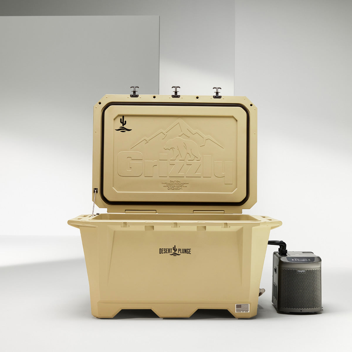 The Wide Grizzly 450 Cold Plunge Tub - 1/4 Horsepower - Tan
