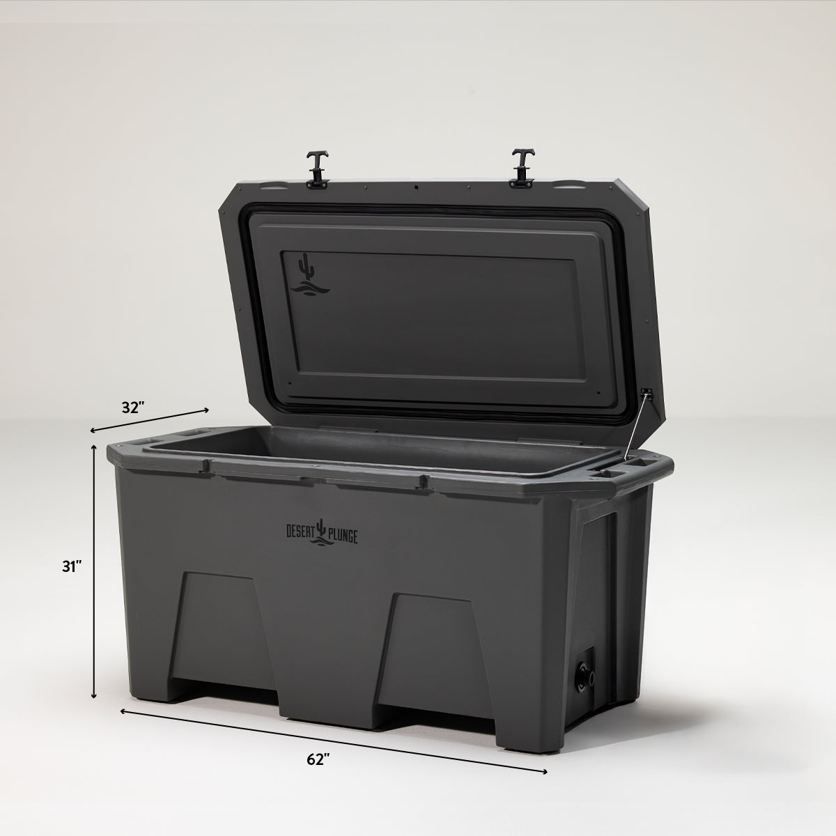The Desert Plunge Exclusive Cold Plunge Tub - Tub Only-Chiller Ready - Stealth Gray